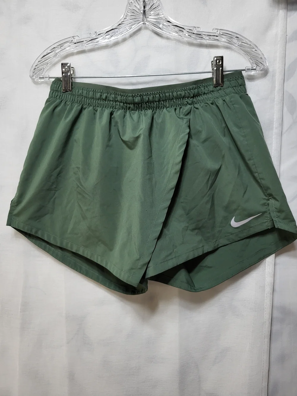 Nike Olive Green Women's Athletic Running Shorts